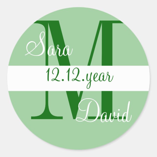 Etiqueta del monograma del personalizado (Anverso)