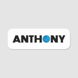 Etiqueta del nombre de Anthony Bowling