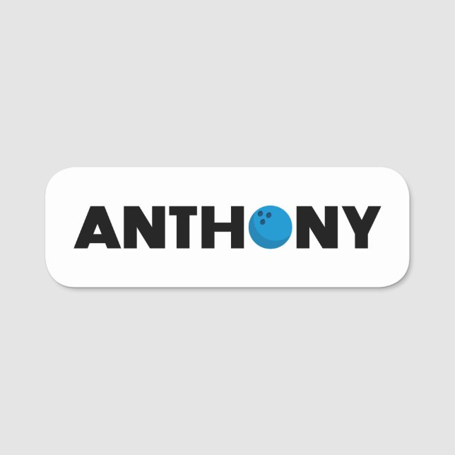Etiqueta del nombre de Anthony Bowling (Anverso)
