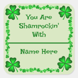 Etiqueta del nombre del día de San Patricio