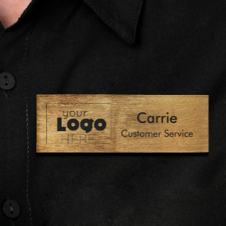 Etiqueta del nombre del personal del logotipo de l