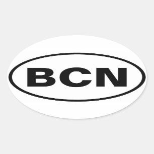 Etiqueta del óvalo de BCN