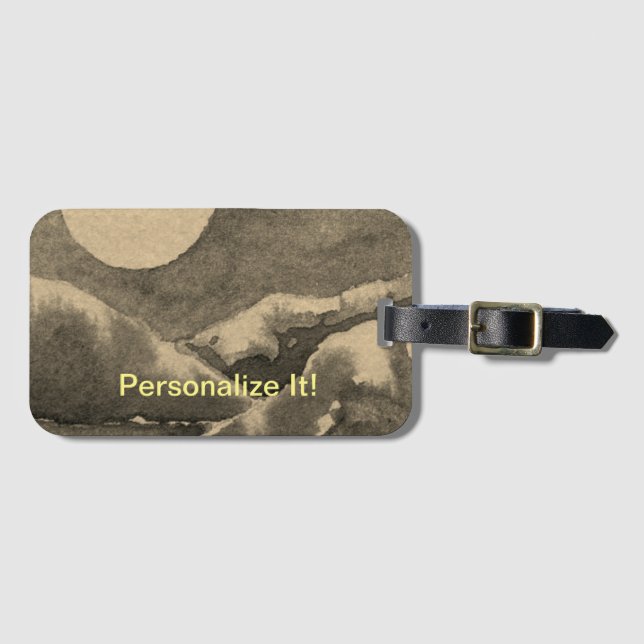 Etiqueta del paisaje rural rural (Anverso horizontal)