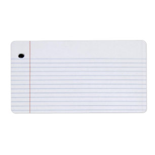 Etiqueta del papel del cuaderno