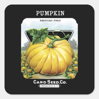 Etiqueta del paquete de semilla de calabaza