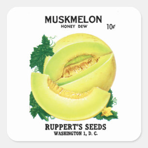Etiqueta del paquete de semillas de Muskmelon (Hon