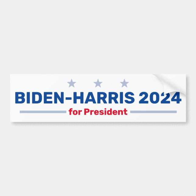 Etiqueta del parachoques Biden-Harris 2024 (Frente)
