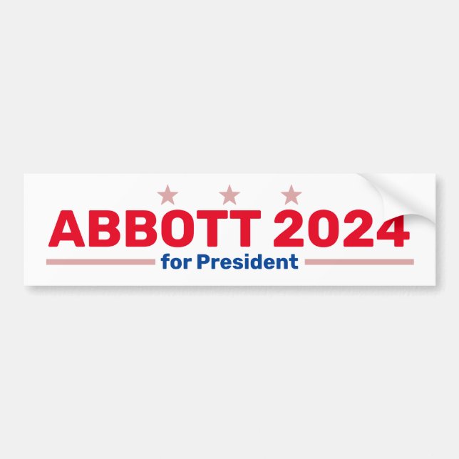Etiqueta del parachoques de Abbott 2024 (Frente)