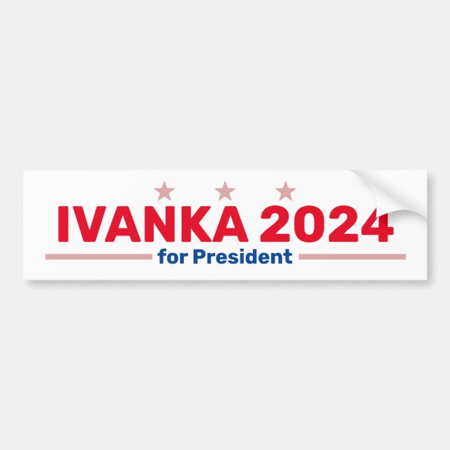 Etiqueta del parachoques de Ivanka 2024 (Frente)