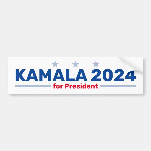 Etiqueta del parachoques de Kamala 2024 (Frente)