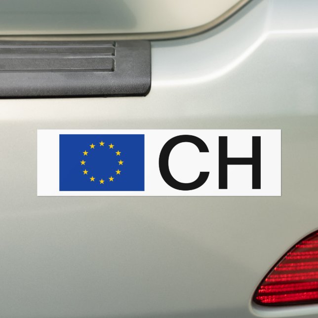 Etiqueta del parachoques de la bandera de la UE co (en coche)