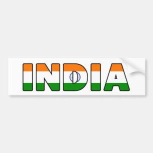 Etiqueta del parachoques de la India