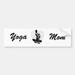Etiqueta del parachoques de mamá de yoga