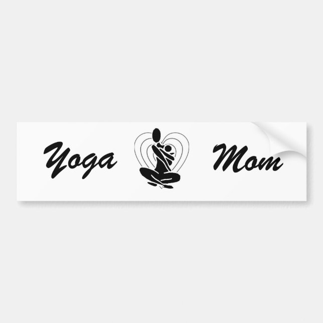 Etiqueta del parachoques de mamá de yoga (Frente)