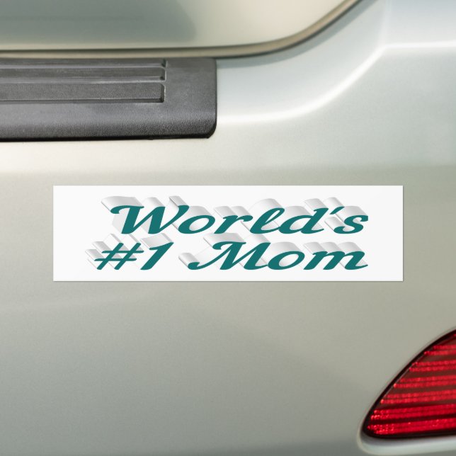 Etiqueta del parachoques de texto verde para mamá (en coche)