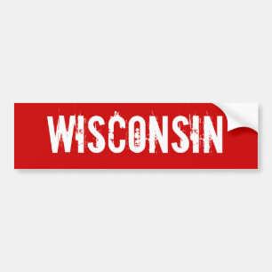 Etiqueta del parachoques de Wisconsin