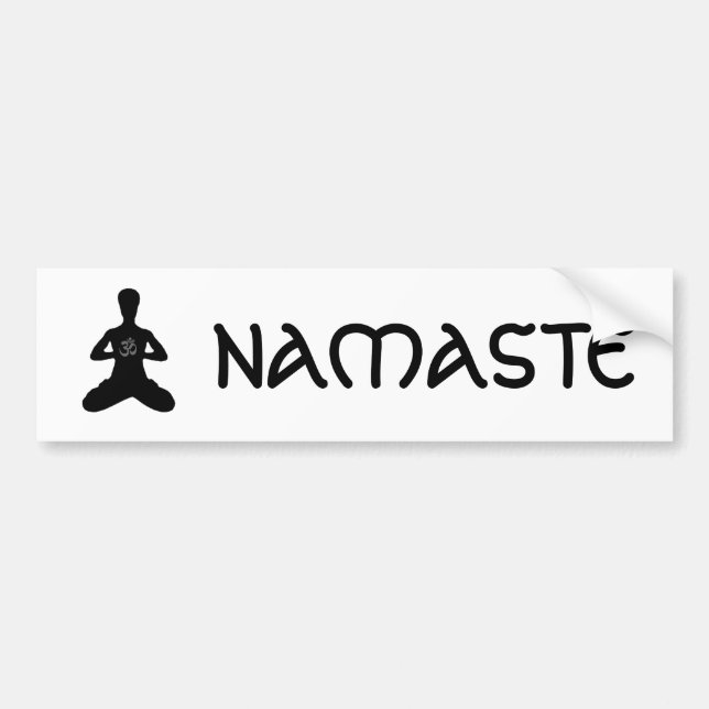 Etiqueta del parachoques de yoga NAMASTE (Frente)