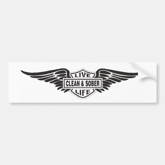 Etiqueta del parachoques limpia y sobria (Frente)