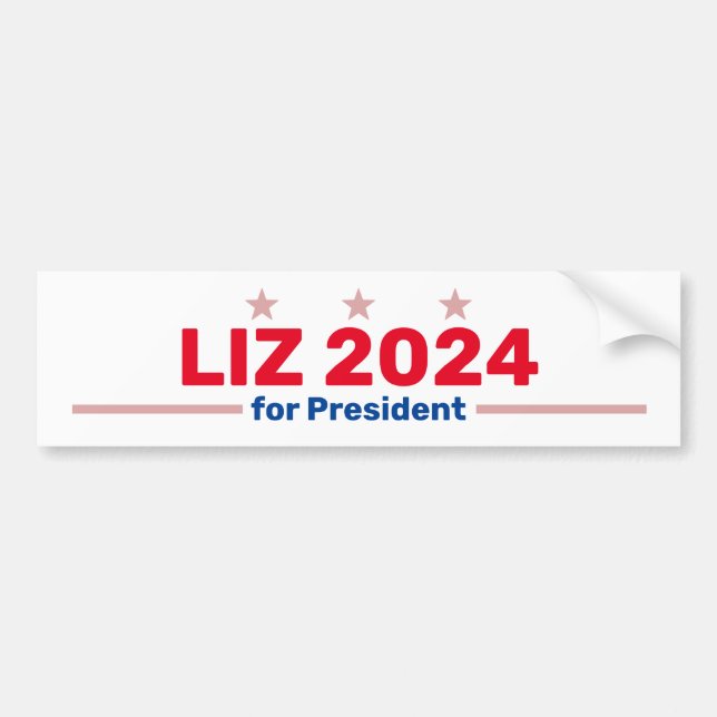 Etiqueta del parachoques Liz 2024 (Frente)