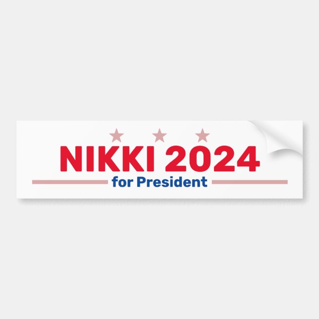 Etiqueta del parachoques Nikki 2024 (Frente)