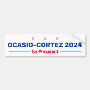 Etiqueta del parachoques Ocasio-Cortez 2024