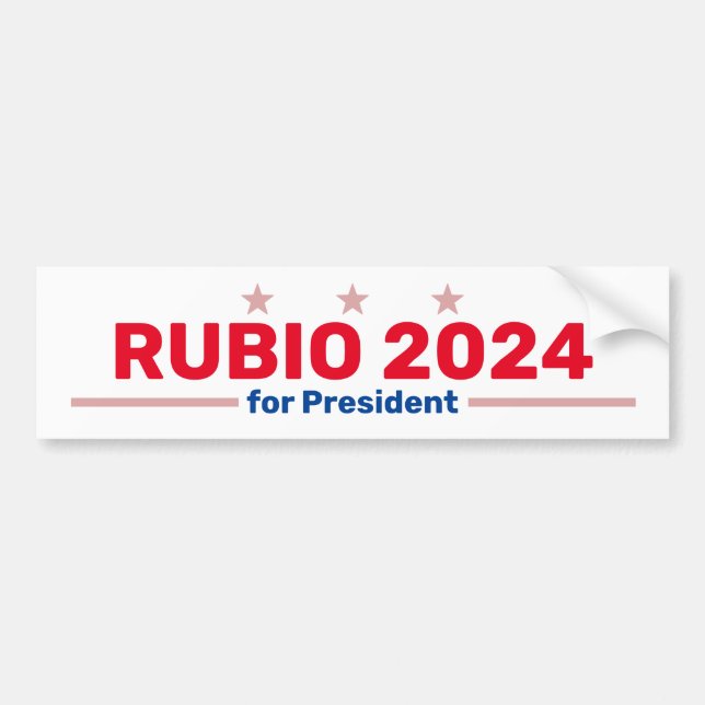 Etiqueta del parachoques Rubio 2024 (Frente)