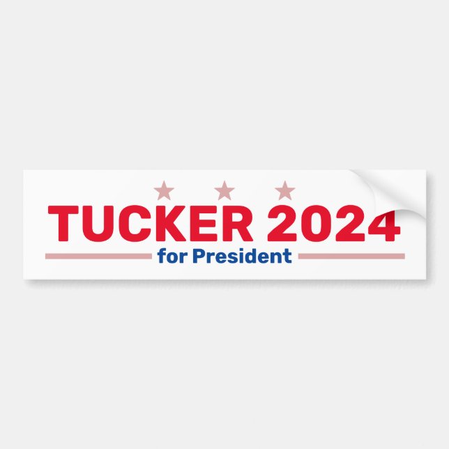 Etiqueta del parachoques Tucker 2024 (Frente)