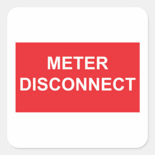 Etiqueta del Pegatina de desconexión de medidor