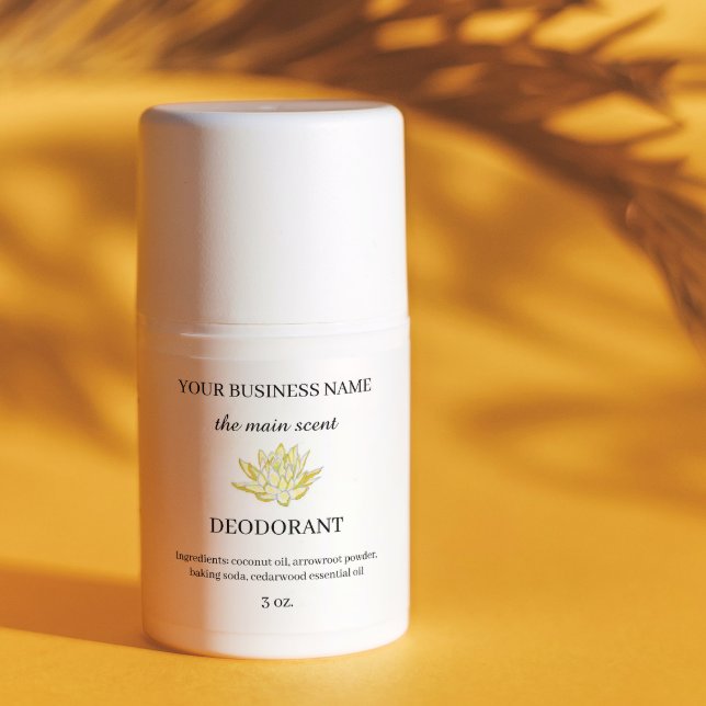 Etiqueta del pegatina desodorante de loto amarillo (Subido por el creador)