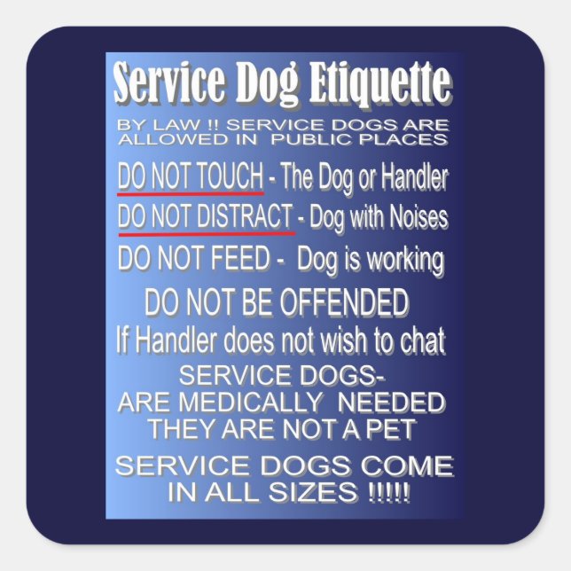 Etiqueta del perro de servicio (Anverso)
