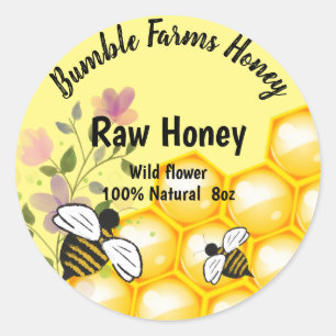 Etiqueta del Personalizado Apiario RAW HONEY