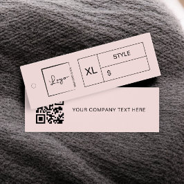 Etiqueta del precio del logotipo comercial rosa Et