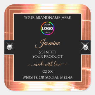 Etiqueta del producto con el logotipo de la crema 