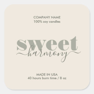 Etiqueta del producto con Velas Minimalistas Moder