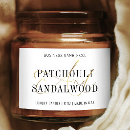 Etiqueta del producto de la barra de velas moderna