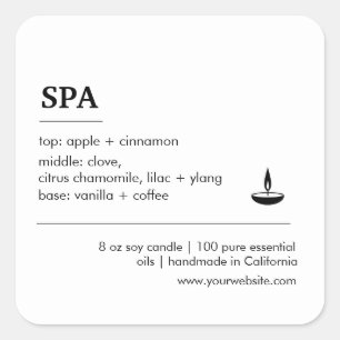 Etiqueta del producto de los ingredientes negros y