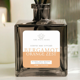 Etiqueta del producto del difusor de caña de berga