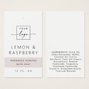 Etiqueta del producto DIY del bloque gris del bloq