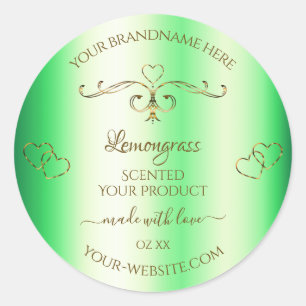 Etiqueta del producto Ornamentos de Oro Verde Shim