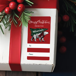 Etiqueta del regalo de la entrega del oso polar de
