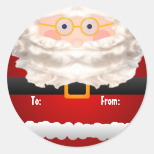 Etiqueta del regalo de Papá Noel