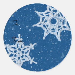 Etiqueta del regalo del copo de nieve