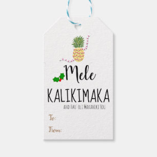 Etiqueta del regalo del navidad de la piña de Mel