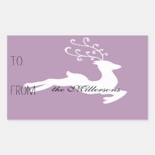 Etiqueta del regalo del reno