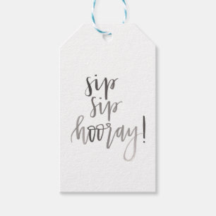 Etiqueta del regalo del sorbo del sorbo Hooray -