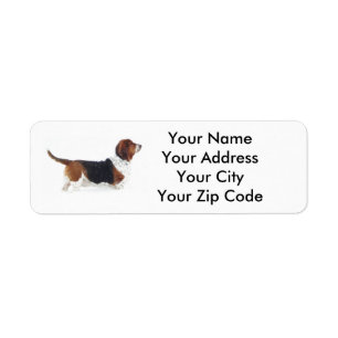 Etiqueta del remite de Basset Hound