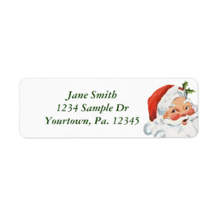 Etiqueta del remite de Papá Noel