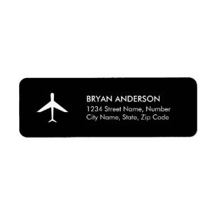 Etiqueta del remite del aeroplano