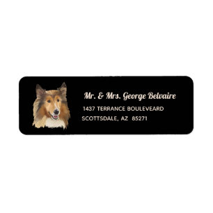 Etiqueta del remite del collie