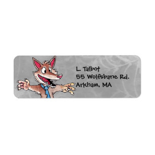 Etiqueta del remite del hombre lobo